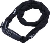 BBB Cycling Fietsslot Cijferslot Zwart - 100 CM - Zwaarbeveiligd Kettingslot Fiets met 5mm Stalen Schakels - Codeslot met 4 Cijfers - CodeLink - BBL-49