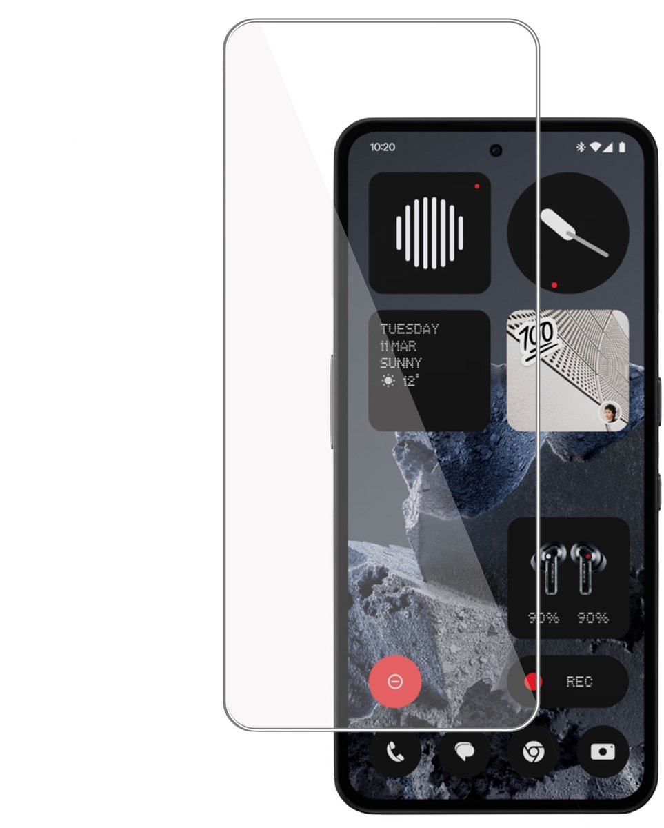 TechNow Screenprotector geschikt voor CMF Phone 2 Pro Screenprotector - Gehard Glas - Rounded - Proteqt+