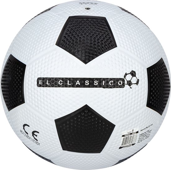 Avento Straatvoetbal - El Classico - Wit/Zwart - Maat 5
