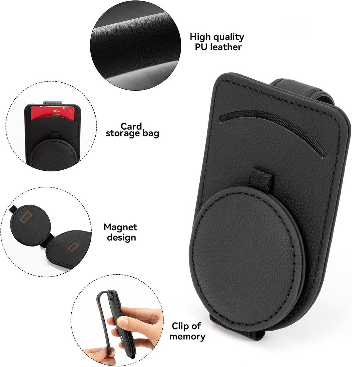 Fancy Mobility Auto zonneklep organizer - auto, SUV & vrachtwagen interieur accessoires - magnetische sluiting voor brilhouder en volledige lengte horizontale zakken - maakt veilig rijden mogelijk, 31