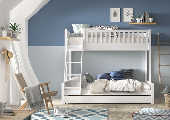 Vipack - Familiebed Scottie 3 - 140x200 - Wit