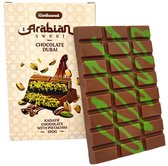 iConiksweet Arabian Sweet - Dubai Chocolade 100g - Kadayif Belgische Callebaut Melkchocolade Met Pistachecrème