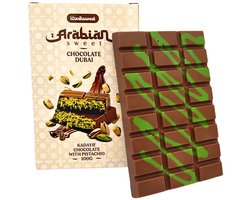 iConiksweet Arabian Sweet - Dubai Chocolade 100g - Kadayif Belgische Callebaut Melkchocolade Met Pistachecrème