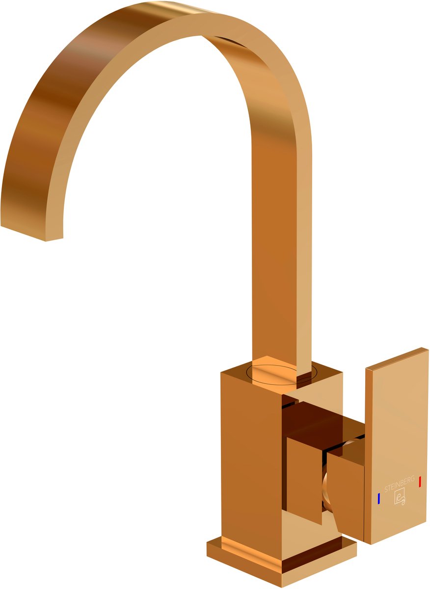 Steinberg 135 - Wastafelkraan met waste, rose goud 135 1501 RG