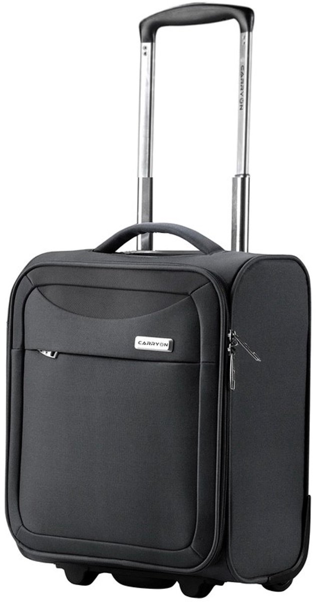 CarryOn Air Underseat Koffer 40x32x20cm - Zachte Handbagage trolley met voorvak – 23 Liter - 1,6kg – Zwart