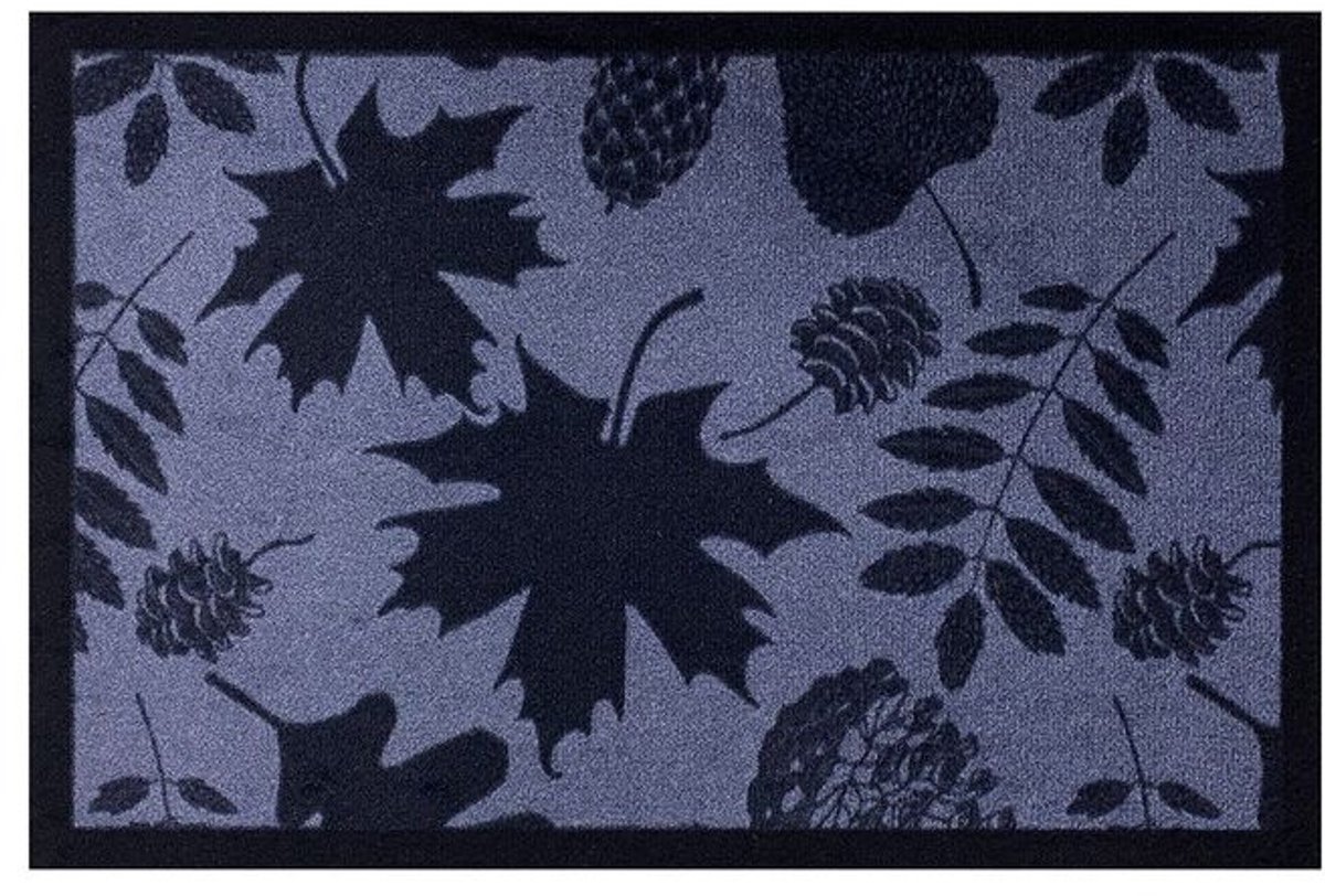 Deurmat Leaves Shadow antraciet - 40x60 cm