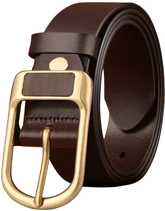 1x Riem Homme - 130 cm - Riem en cuir - Convient à un tour de taille de 107-114 cm - Réglable - Cadeau pour Homme - Cadeau pour Homme - Convient à Diverse occasions, telles que le travail et les loisirs - Marron