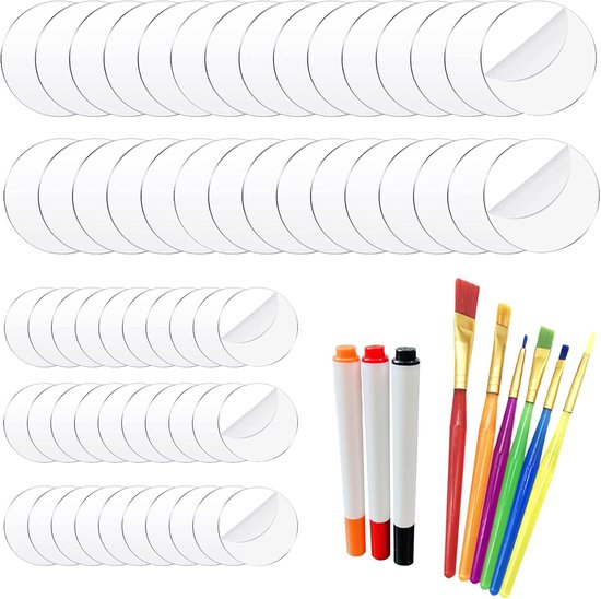 30 stuks heldere acrylplaten, heldere acrylplaat, ronde acrylschijf, transparant, rond, met gat 30 stuks heldere acrylplaten, heldere acrylplaat, ronde acrylschijf, transparant, rond, met gat