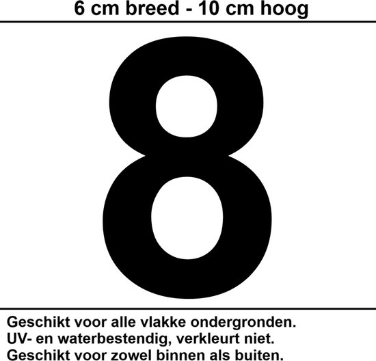 LEIASA Sticker - 150 mm - RVS 304 - Nr. 9 - Hotelnummer - Opsomming Appartement Deuren - Huisnummer Adres - Buiten en Binnen - Grijs 9 (9, 150 mm