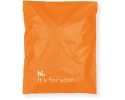 Hi it' s for you - Oranje Cargo Bags - Verzendzakken voor Kleding - Verzendzakken Webshop - 300mm x 375mm - 50 stuks