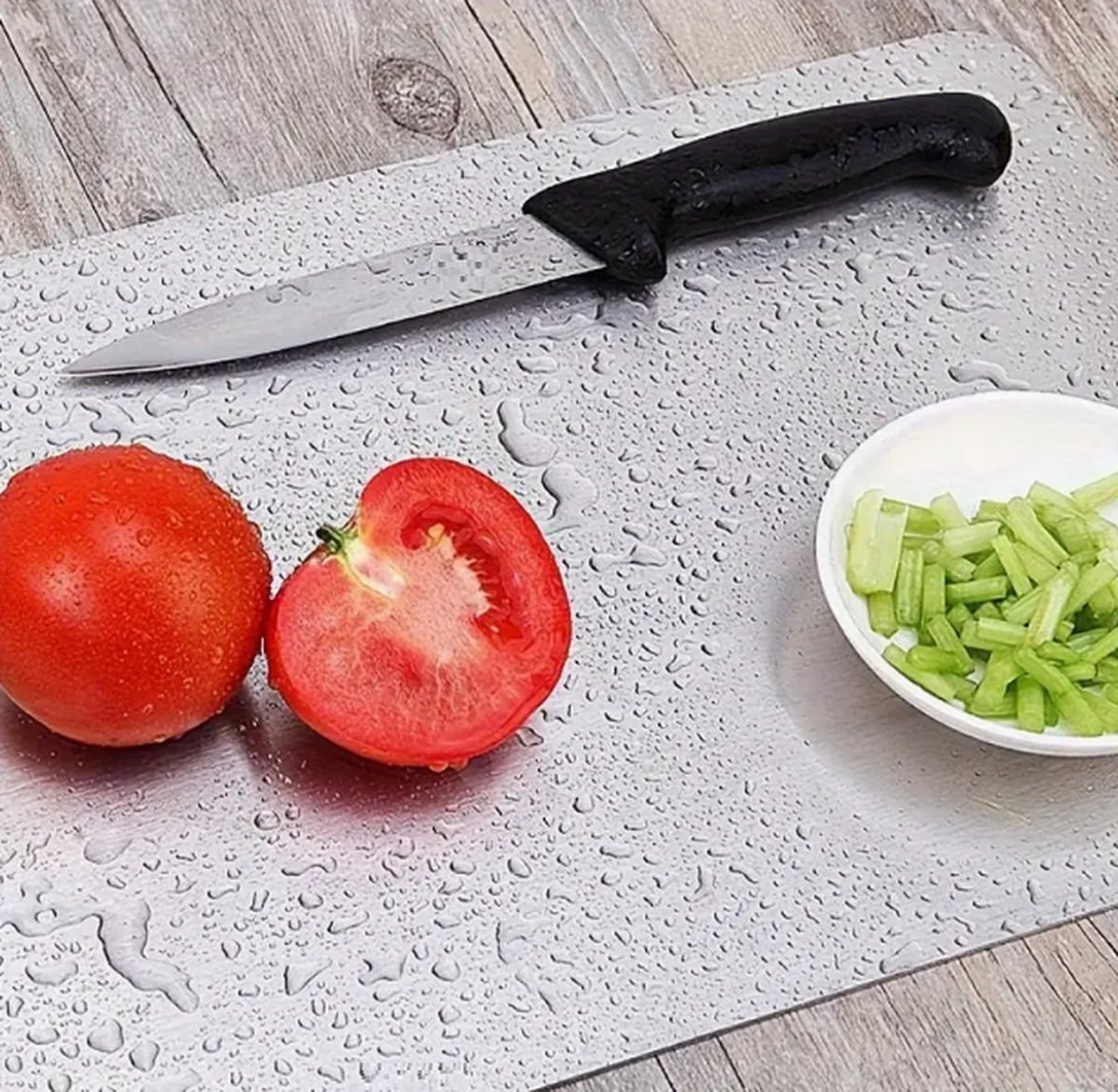 Planche à Découper En Acier Inoxydable TitanChef - Planches à Découper - Passe Au