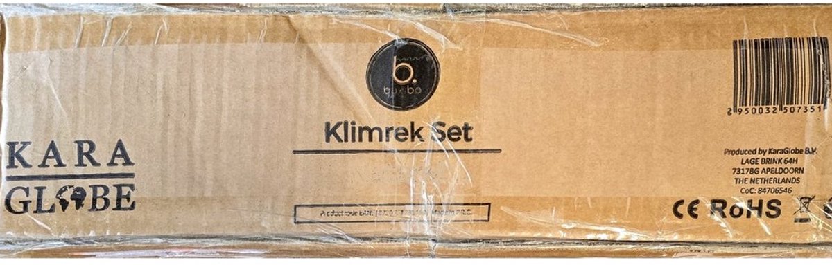 Buxibo XXL Klimrek - Opvouwbare Driehoek + Klimboog + Helling met Glijbaan - Montessori Meubels Houten Speelgym - Naturel - 210x83x81cm — afbeelding 7