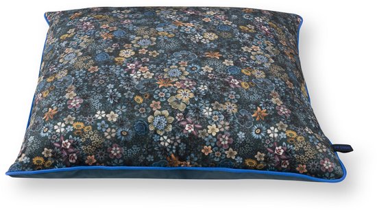 Pip Studio - Tutti i Fiori - Decoratief Kussen - Blauw - Polyester - 50x50cm