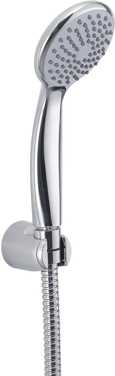 Gedy G-Easy 05, universele handdouche met 1 straalsoort, vaste en flexibele douchekop 150 cm, ABS met chromen afwerking, 2 jaar garantie, R&S design, zandafstotend douchefilter inbegrepen, uniek
