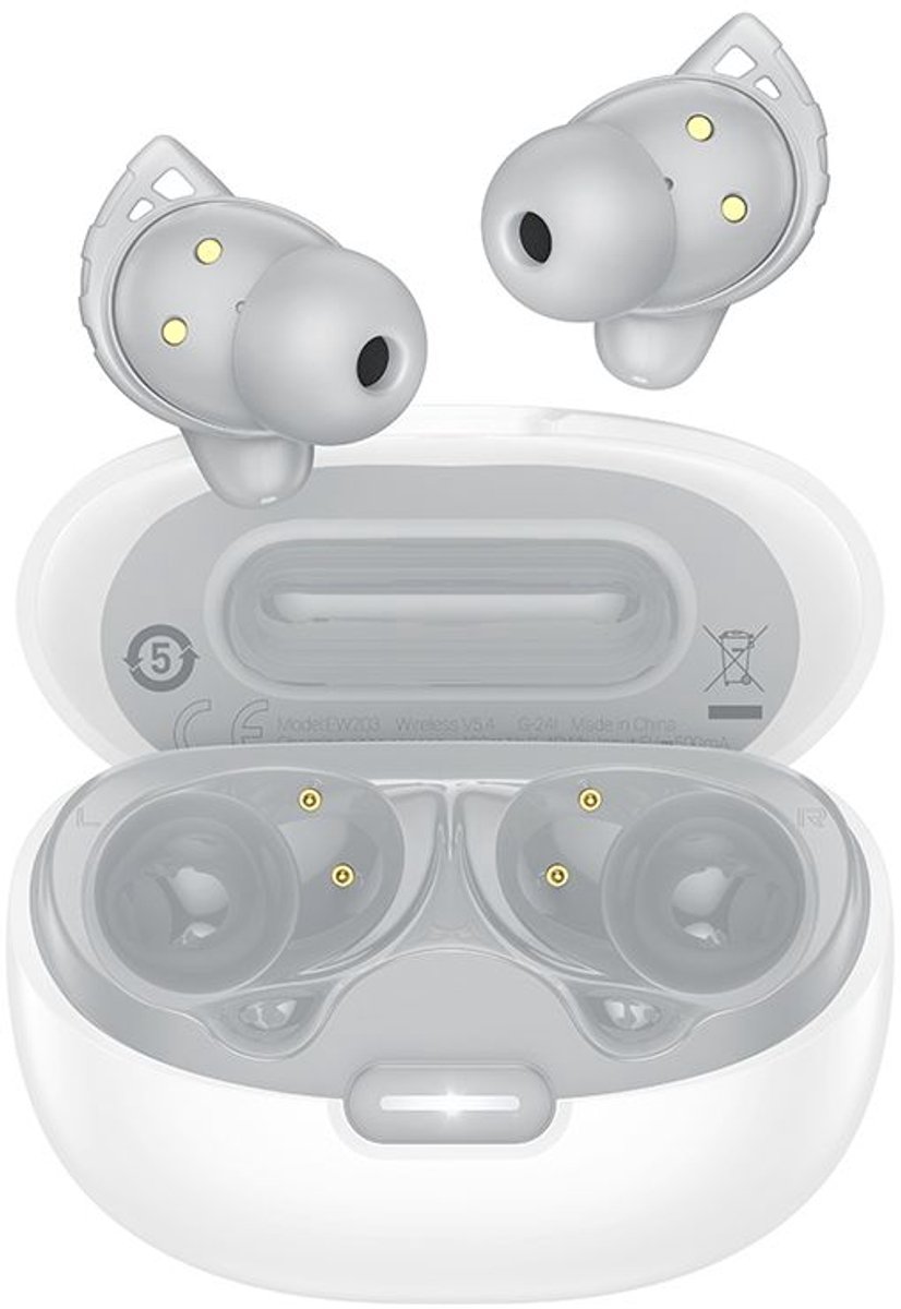Hoco Draadloze Oordopjes - Bluetooth 5.4 - 7 Uur Accuduur - Met Oplaadcase - Wit