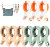 9 Stuks Wasknijpers - Grote Knijpers - Strandlaken Knijpers - Badlaken Clips - Handdoek Klemmen - Heavy Duty Handdoekklemmen - Handdoekklemmen Voor Strandligstoelen- Winddicht - Strandlaken - Clips Voor Strandlaken, Beddengoed En Dikke Kleding