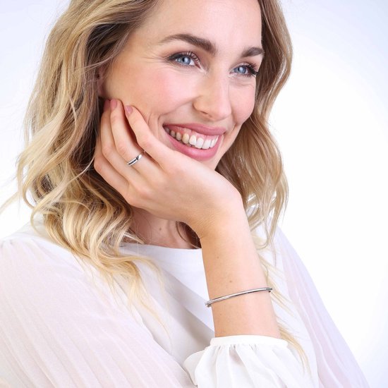 Ring Lucardi pour femme saphir diamant 0- Ring - Cadeau pour femme - Or 18 carats - Or blanc