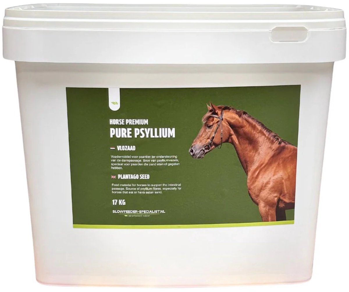 Pure Psyllium vezels / vlozaad Horse Premium 17 KG voor paarden en ponys incl.maatbeker