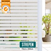 Homewell Raamfolie HR++ 70x300cm - Zonwerend & Isolerend - Statisch - Strepen