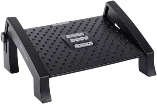 BUDDLEY Voetensteun Bureau Verstelbaar - Voetensteun Bureau Ergonomisch - Ergonomische Voetensteun - Voetsteun Kantoor - Bureau Voetensteun - Voetenbankje Bureau - Voetenbankjes - Ergonomische Voetenbank - Office - In Hoogte Verstelbaar