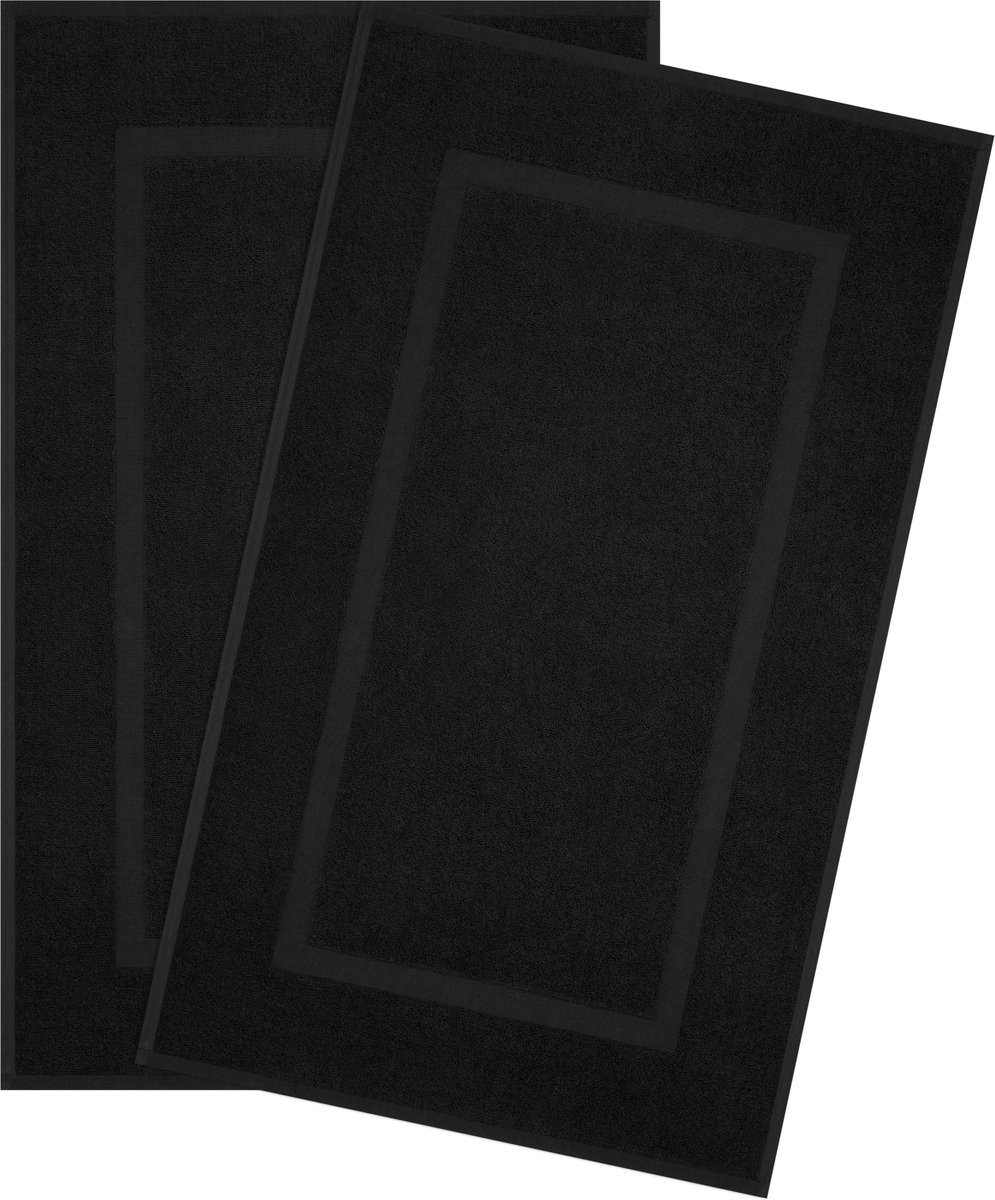 Ibenzoa® Badmatset, 2-Delig - 100% Katoen - 51x86cm - Absorberend & Wasbaar