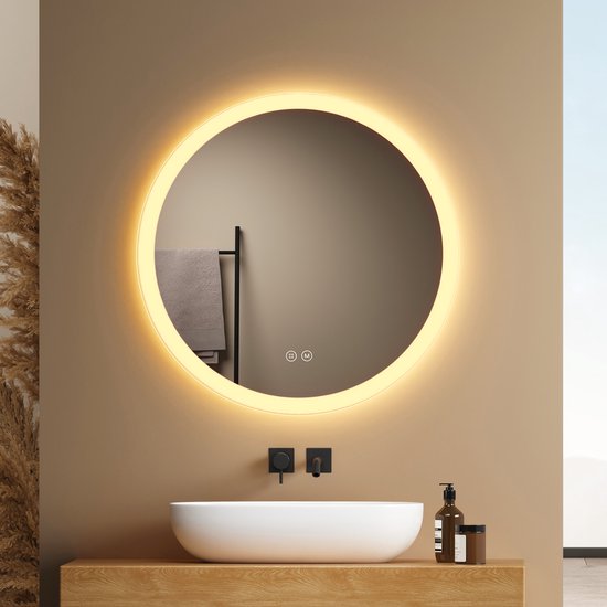Asymmetrische spiegel met verlichting/verwarming 150cm | Mincio