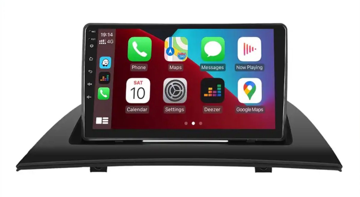 Navigatiesysteem auto met scherm - autoradio geschikt voor CarPlay en Android auto - bluetooth radio - geschikt voor BMW X3 2004-2012