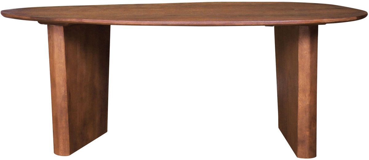Home67 Eettafel Rudo 240 x 110 cm - Mangohout Organisch - Japandi - 8 tot 10 personen - keukentafel Bruin