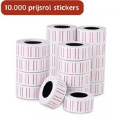 Levay ® Prijsrol stickers - Prijsrollen voor prijstang - 23 x 15mm - 10.000 stuks