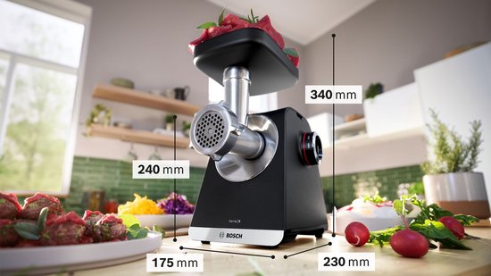 Bosch MFWS650B Vleesmolen - MultiPower - 2100 W - Zwart & Zilver — afbeelding 5