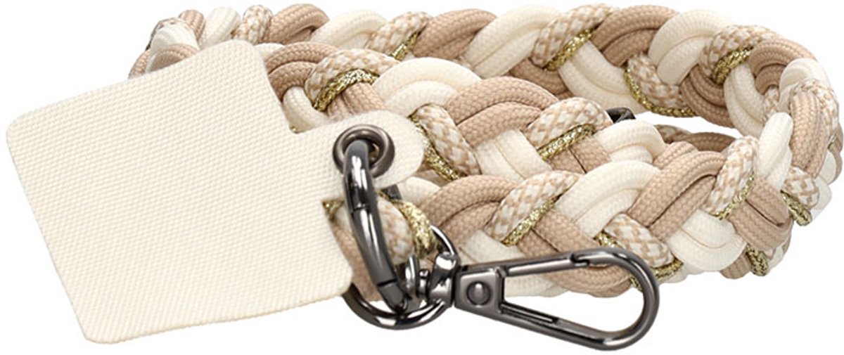 Beagles Fashion Gevlochten Telefoonkoord Phone Strap Licht Taupe