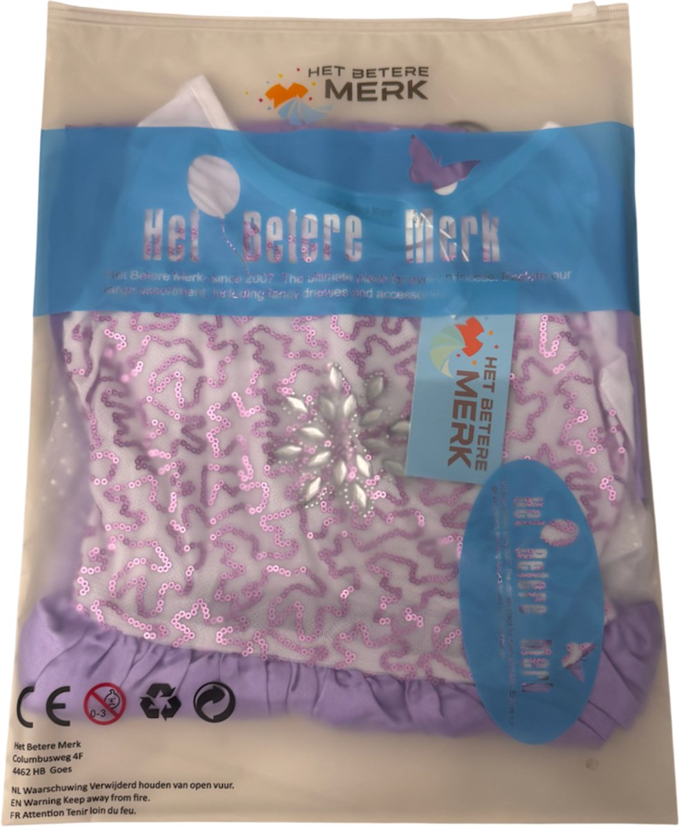 Het Betere Merk - Elsa prinsessenjurk - Paarse prinsessenjurk — afbeelding 2