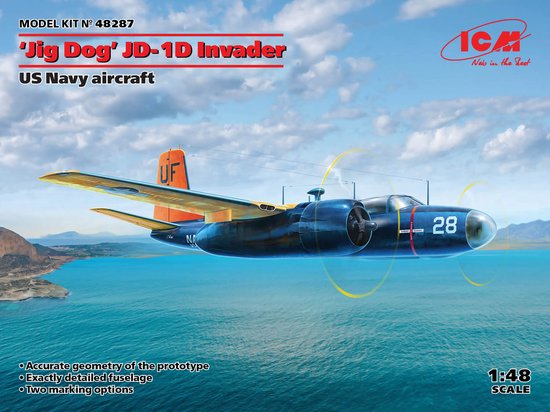 ICM Modelbouwpakket Militaire voertuigen - 48287 JD-1D Invader U.S. Navy utility aircraft Plastic - 1:48 - Modelbouw