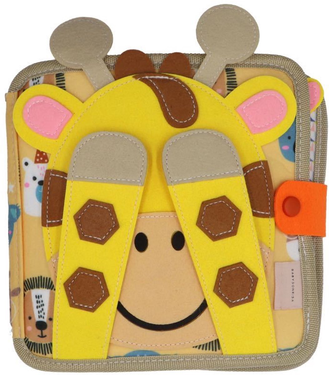 Montessori Activiteitenboekje Giraffe - Sensorisch Speelgoed - Extra Dik - Busy Board - Educatief Speelgoed - Montessori - Speelgoed - Inclusief Tas - Leeftijd 2 tot 7 Jaar — afbeelding 2