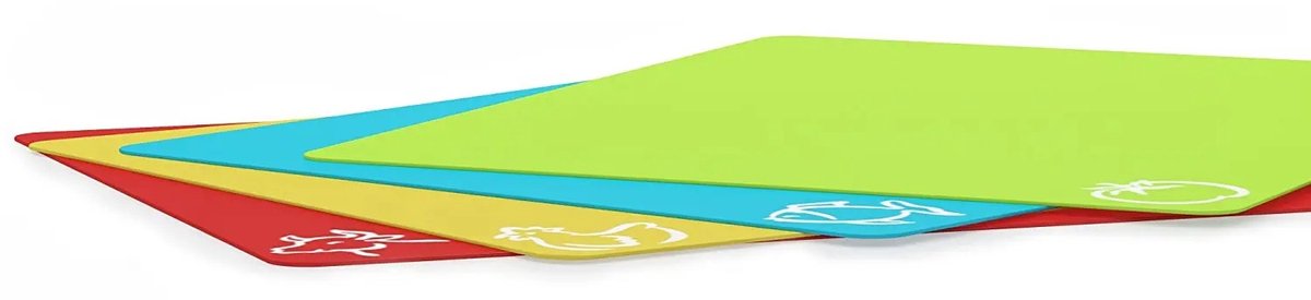 WiseGoods Premium Dunne Snijplankenset – 4 Kunststof Snijplanken In Kleuren – 2MM Dik – Hygiënisch Keukengerei – Cutting Boards