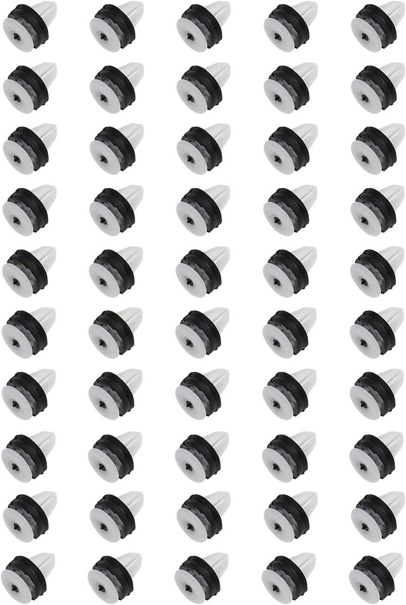 Allecto Plus - 50 stuks witte plastic deurkaart clips voor Land Rover en Ford Focus Fiesta - duurzaam en handig in gebruik