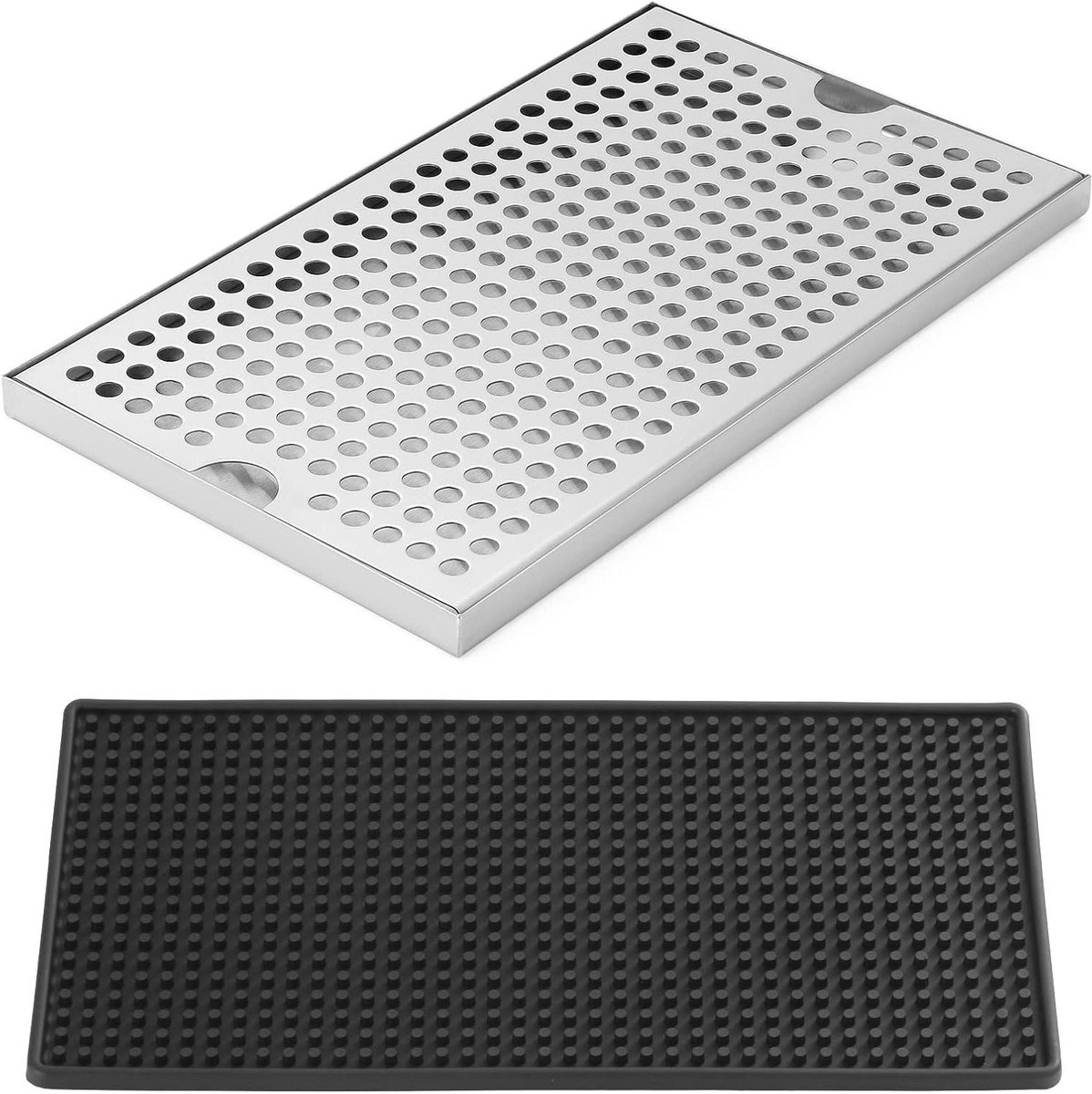 Roestvrijstalen bierlekbak voor biertoren met antislip pad - Druppelbak voor bier - Ideaal voor thuis, keuken en bar restaurant