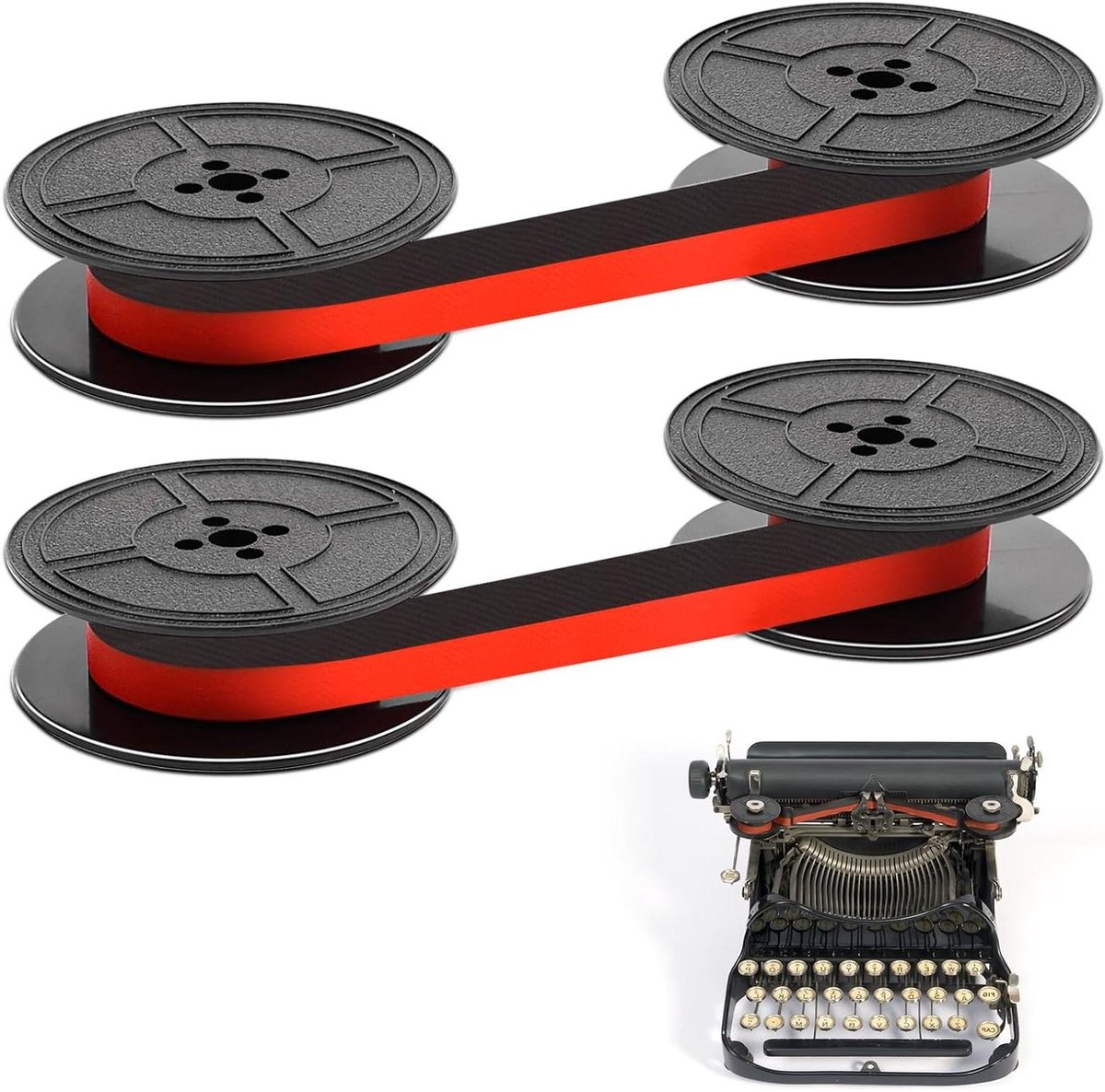 Machine à Ecrire Ruban Encreur Double Bobine SameeHome Pour - Noir Et Rouge Machine à écrire