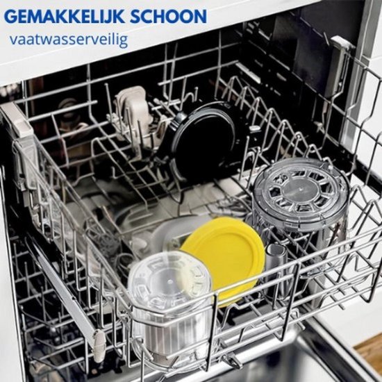 Beker geschikt voor Ninja Creami Deluxe ijsmachine, Extra Beker, Bakje & Deksel - 1 stuks - containers compatibel met NC501EU & NC500EU Serie - BPA-vrij, vaatwasmachinebestendig van Merkloos — afbeelding 4