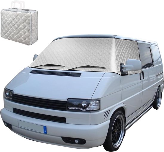 Auto Anti Vries Deken voor Volkswagen T4 Multivan,Magnetisch Voorruitafdekking Auto Voorruit Cover Opvouwbaar Anti Sneeuw Vorst Ijs Warmte Zonwering Auto-Accessoires,163 * 136