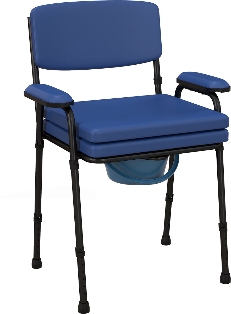 HOMCOM-Stoel Ladekast-Staal-63x54x102cm-Blauw