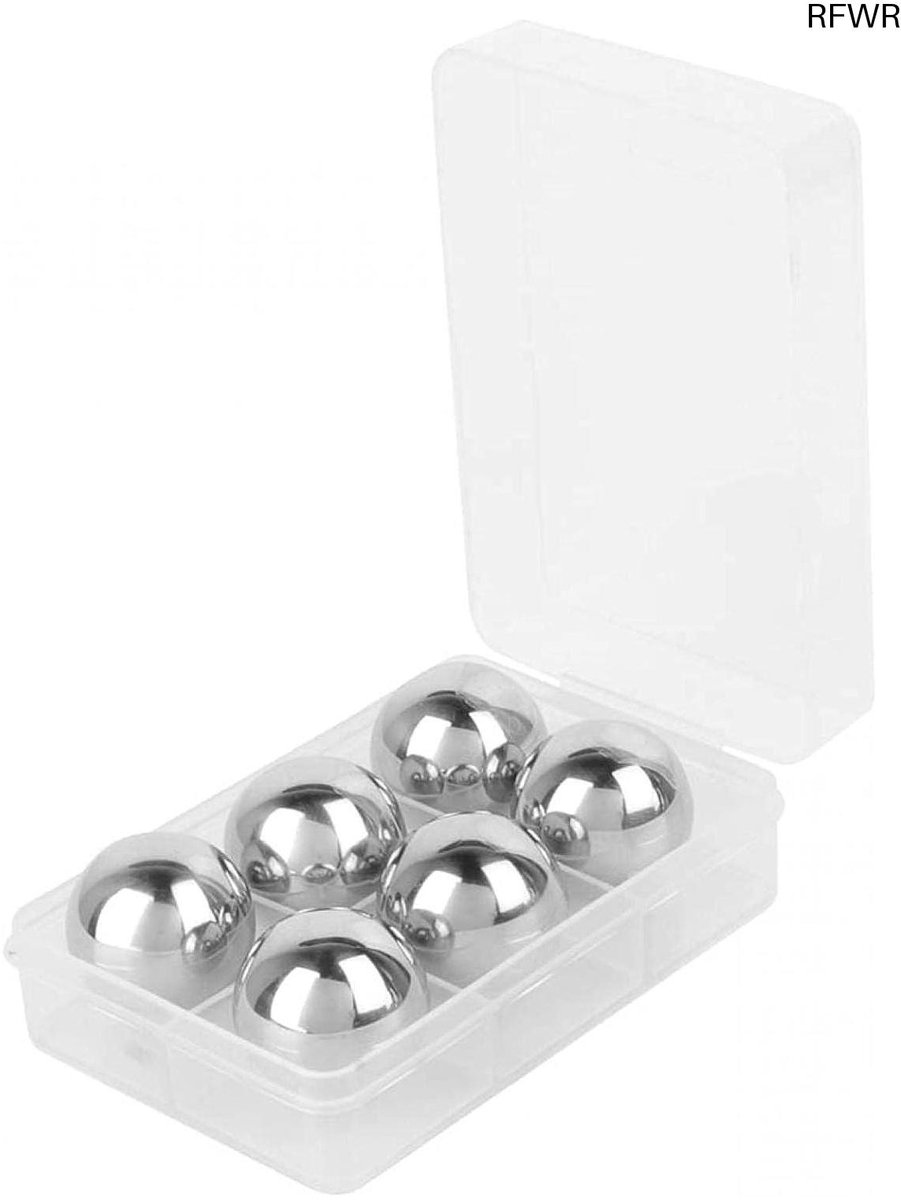 RFWR® Whisky Stenen Sets - Hervriesbare Metalen IJsblokjes voor Drankjes