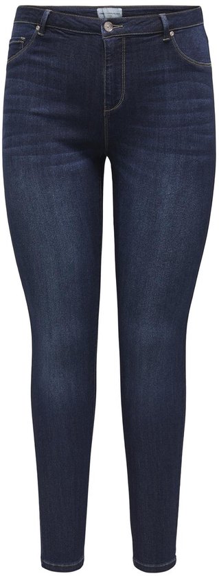 CARMAKOMA Skinny Jeans voor dames, curvy CARThunder Push-up reg, skinny fit jeans, zwart, 46W