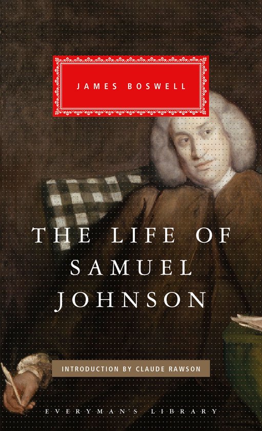 Boekcover: The Life of Samuel Johnson, met een portret van James Boswell.