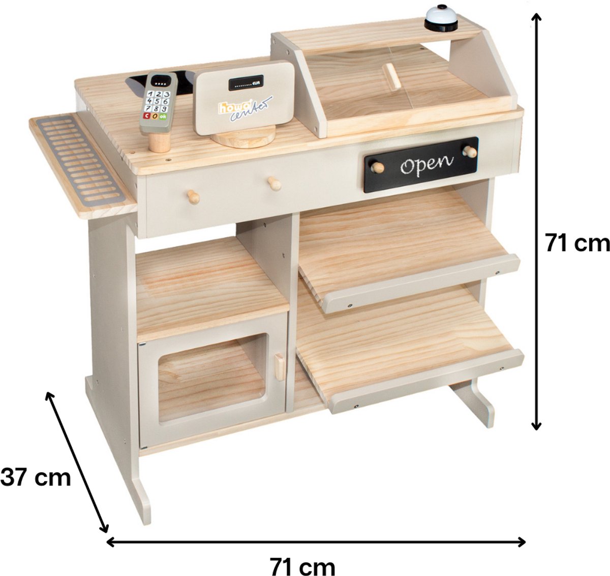 howa Speelgoedwinkeltje van hout - Beige met 5 accessoires - 47551 — afbeelding 8