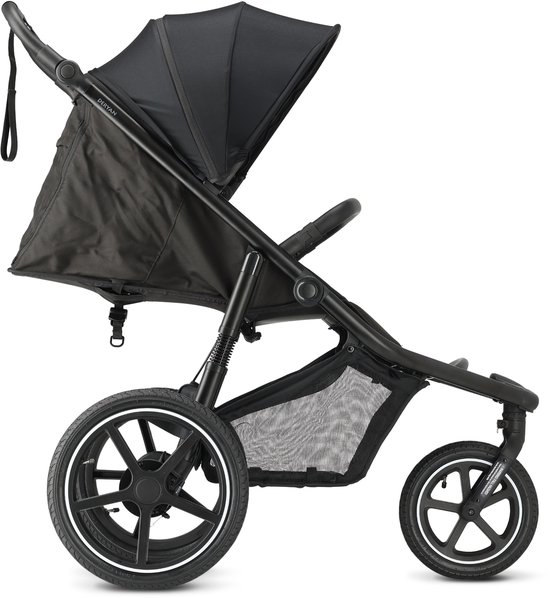Deryan Bolt hardloop kinderwagen - Jogging buggy - Muggennet - Zwart