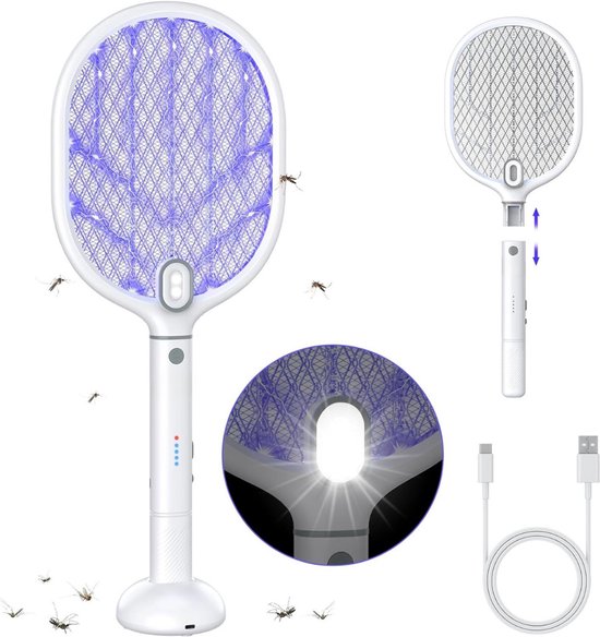 Elektrische vliegenmepper – Oplaadbare insectenverdelger – Muggenmepper ...