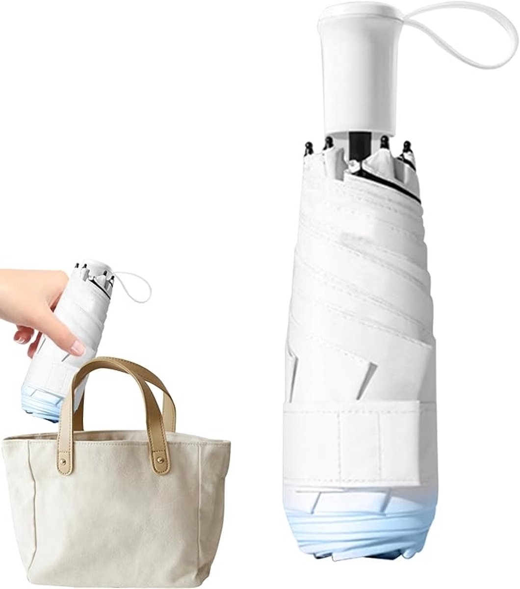 Regenparaplu's, Opvouwbare Paraplu | Reismodel Mini Portemonneeparaplu | Compacte Hittewerende Winddichte Mini Paraplu voor Zon- en Regenbescherming