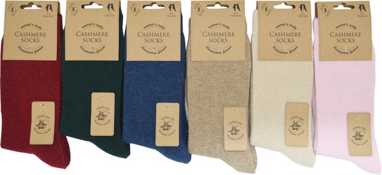 Chaussettes d'hiver en cachemire pour femmes - Kaki - Extra chaudes - Qualité supérieure - seulement 36/41 - 2 paires - chaussettes kaki