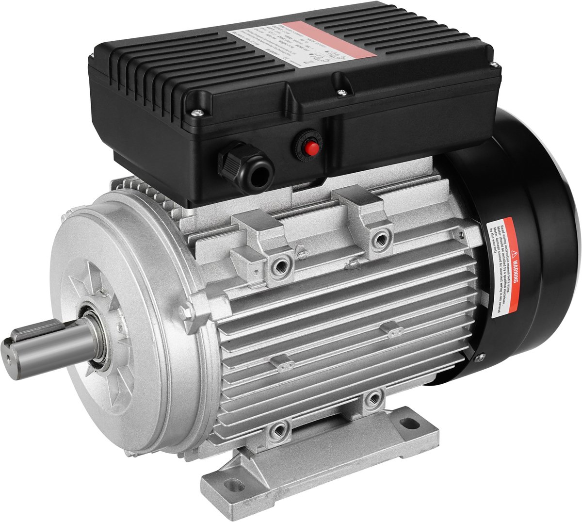 2,2 kW Elektromotor met 2800 Toeren per Minuut – 220-240 V Wisselstroom – 13,8 A – 90 L – B3 Behuizing – Einfasige Luchtcompressormotor – 24 mm V-snedeas